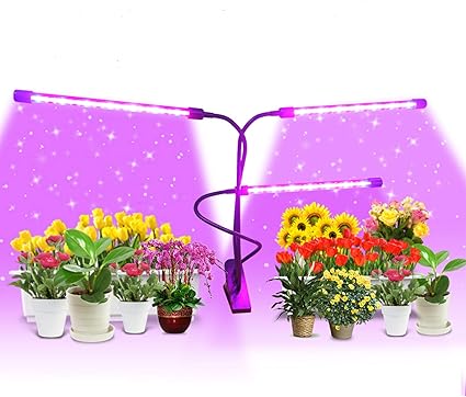 Grow Lights 60w Triple Head Plant Growing Lights Full Spectrum Plant Grow Lamp With 9 Dimmable Level 3 9 12h Timer Plant Grow Lights Bulb For Indoor Plant Amazon Co Uk Garden Outdoors