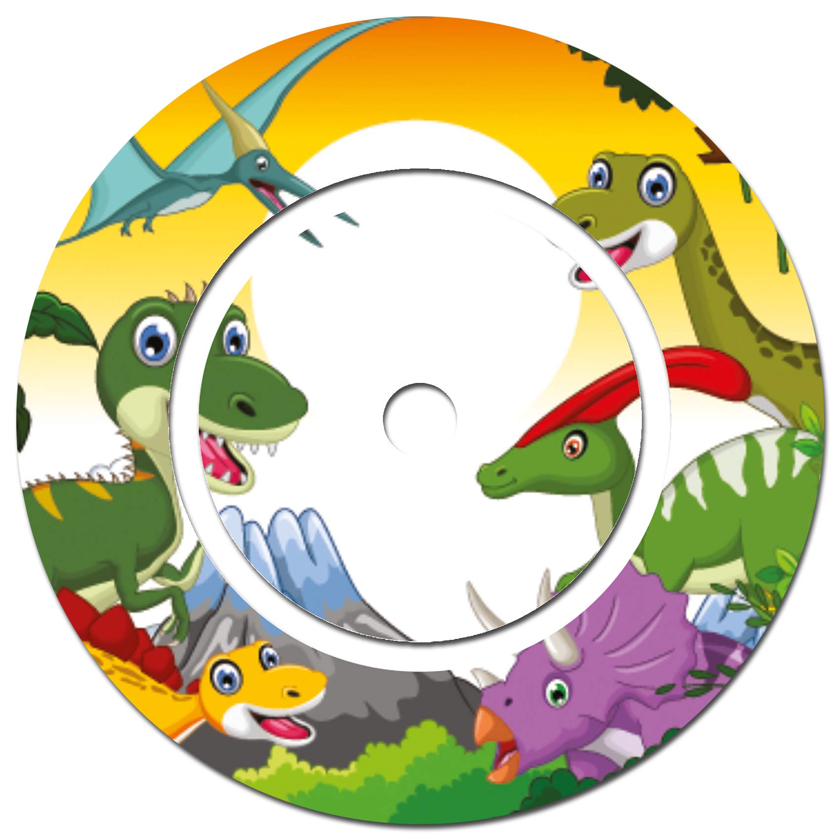 yabaduu Protective Film for Tonie Charging Station Design Sticker Cover Child-Friendly Perfect Fit Self-Adhesive Film Accessories for Children Toys Y046 (No. 34 Dinos, Charging Station Film)
