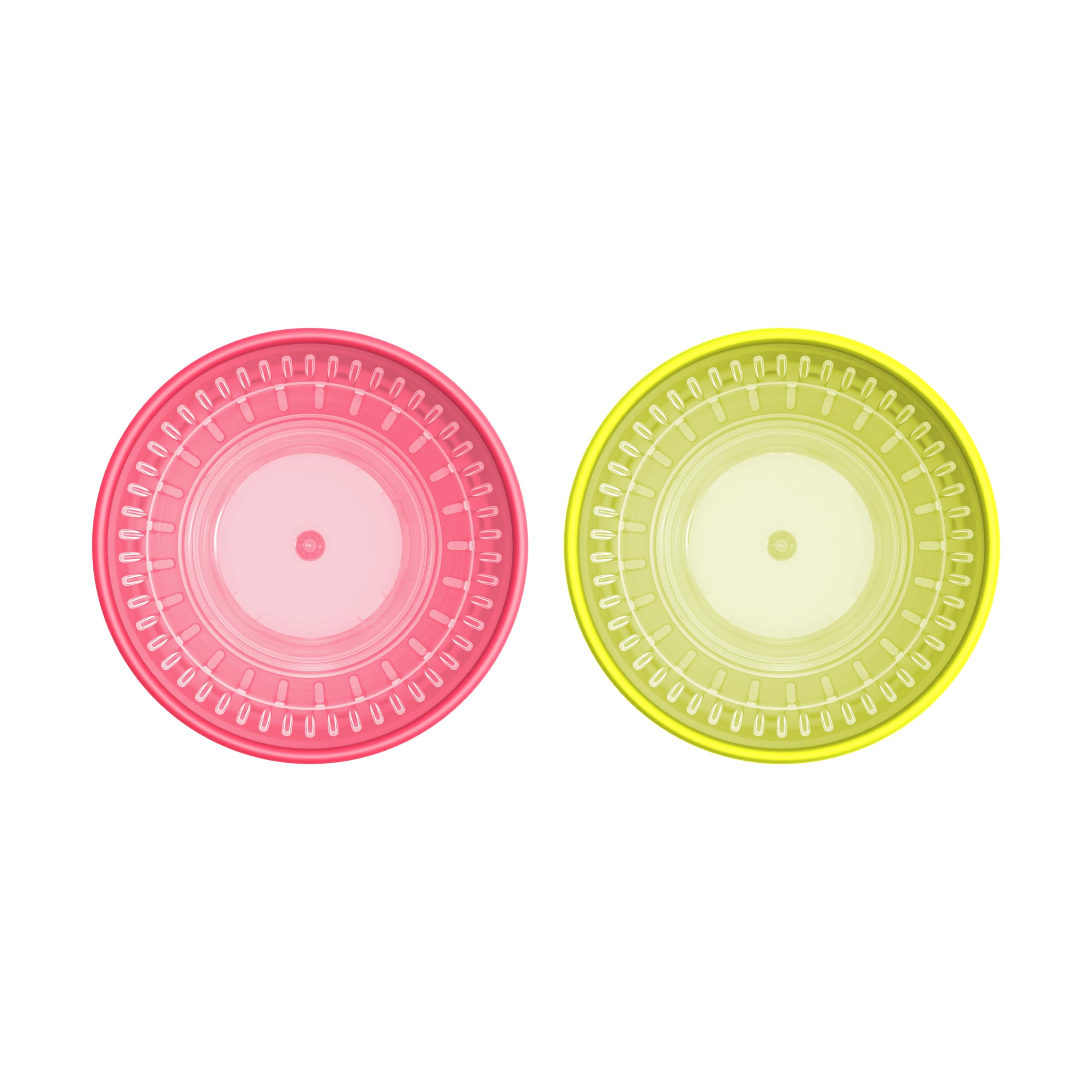 Dr. Brown's Milestones Cheers 360 Spoutless Transition Cup, Travel Friendly and Leak Free Sippy for Babies and Toddlers, Green and Pink, BPA-Free, 10 oz/300 mL, 9m+