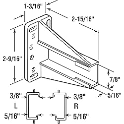 Prime-Line R 7240 Drawer Side Track Brackets, White