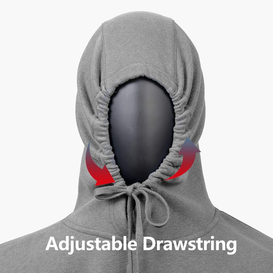 Qualidyne Men's Full Zip Fleece Hoodies Midweight Workout Thermal Sweatshirt Long-Sleeve Athletic Hooded Jacket: Clothing