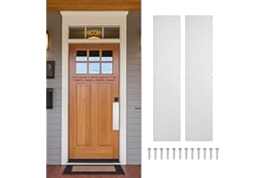GLOKUUCA 2 Pcs Push Door Plate - 4 x 16 Inches Aluminum Door Push Plate Door Kick Plate,1.5mm (1/16 Inch) Thickness,Metal Door Plate with 12 Screws for Door Interior Exterior (Silver)
