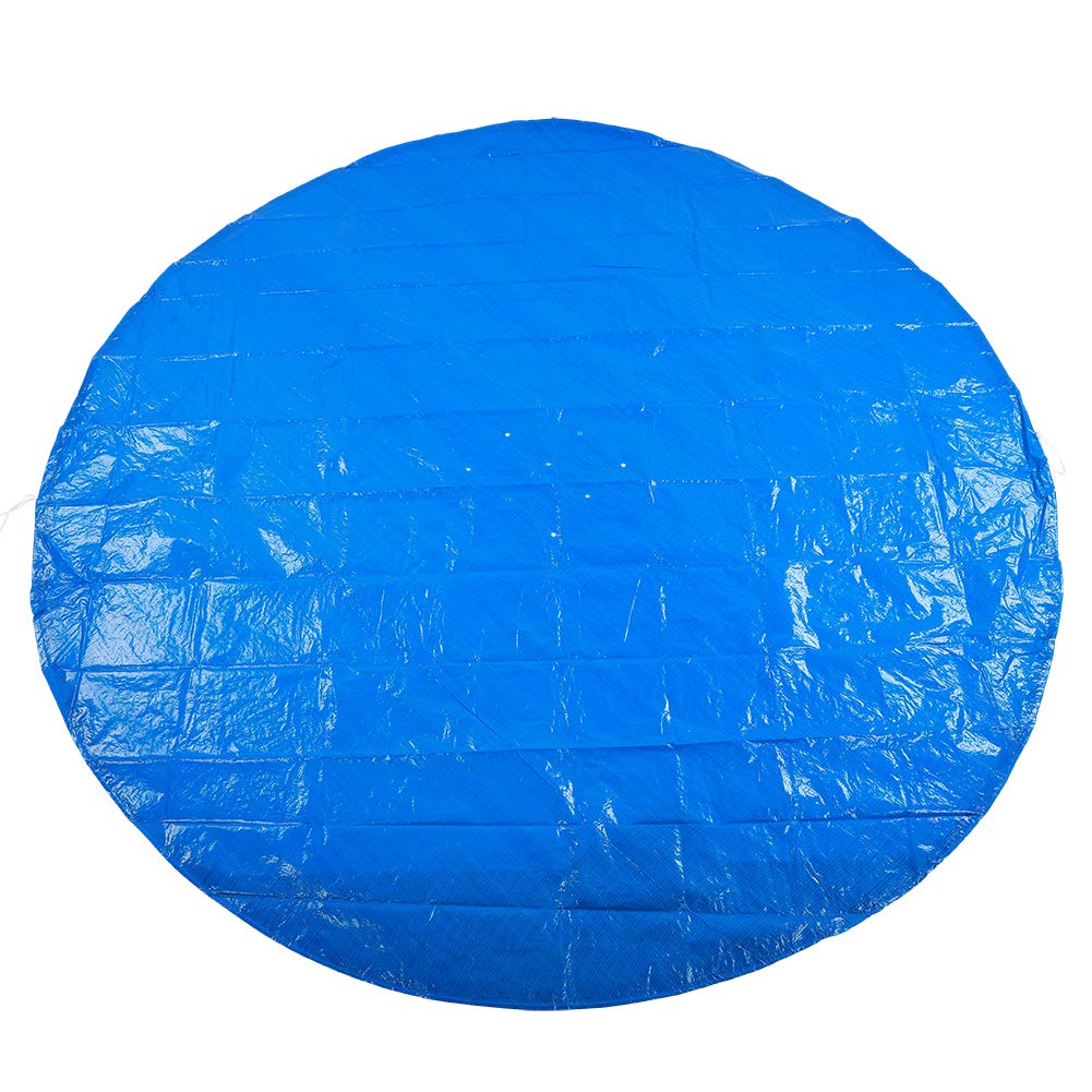 Swimming Pool Cover Round Shape PE Waterproof Rain Dust Proof Protective Cloth Accessories Swimming Pools Heat Retaining Cover Ground Blue Protection(2#)