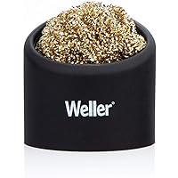 Weller Soldering Brass Sponge Tip Cleaner with Silicone Holder - WLACCBSH-02