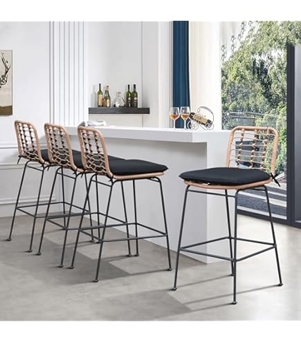 Furniture Amazon Rattan Bar Stools Rattan Counter Height Chairs