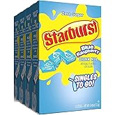 Starburst Blue Raspberry Singles To Go Drink Mix - 0.59 oz, Pack of 4 | 6 Servings Each, 24 Total Servings - Blue Raspberry Sugar Free Water Flavoring Packets, Powdered Drink Mix - Just Add Water