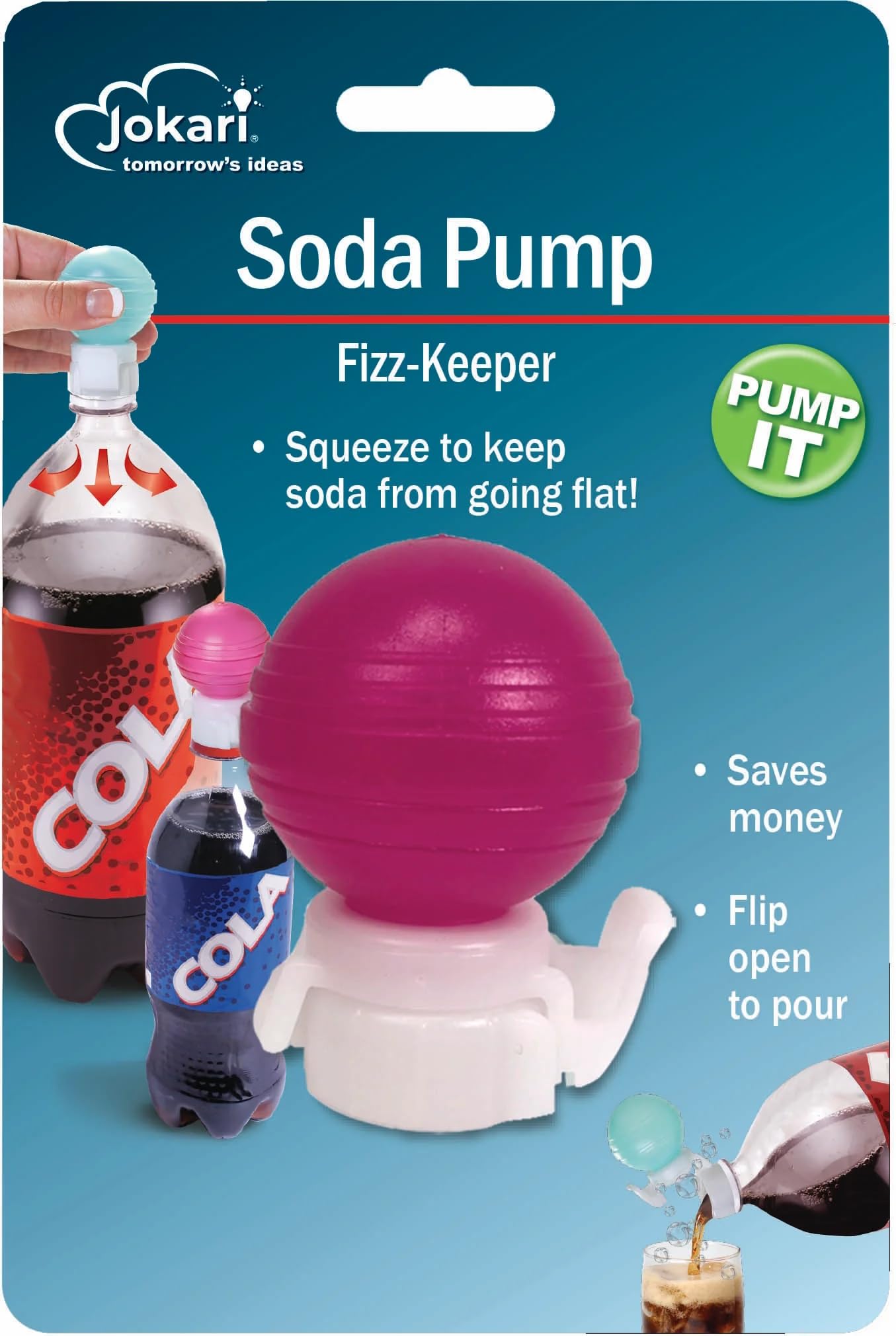 Photo 1 of Jokari Soda Bottle Pump Pour Carbonation Fizz Keeper-colors may vary