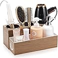 GFWARE Hair Tool Organizer - Bathroom Vanity Organizers and Storage, Hair Styling Accessories Hot Tools Organizer Hair Dryer, Blow Dryer, Curling Iron, Flat Iron, Hair Straightener, Wood