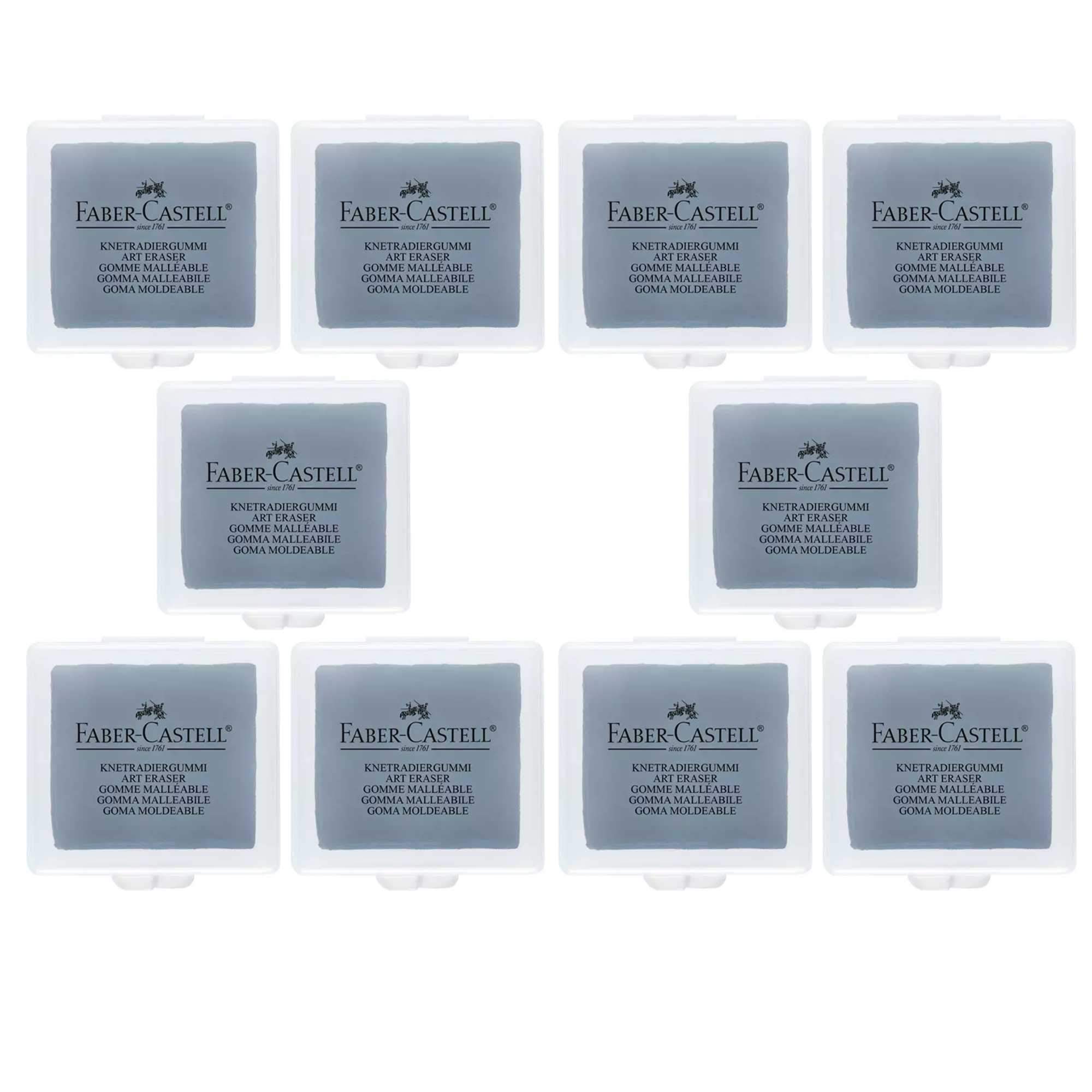 Faber-Castell Art Eraser in Plastic Box Grau | 10er Pack