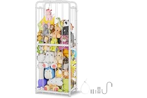 GRANNY SAYS Stuffed Animal Storage Tube, Stuffy Toys Shelf Zoo with Elastic Band, Large Stuff Animal Jail Organizer, Kids Toy