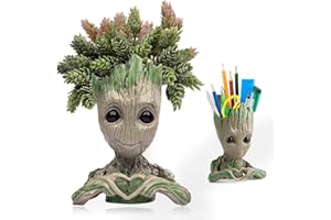 Abomet Groot Planter,Baby Groot Flower Pot 6 * 4 inch Succulent Planter for Indoor Plants Garden Decor Desktop,Groot Pencil Pen Holder for Kids Toy Gifts
