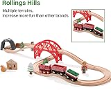 Giant bean Forest Theme Wooden Train Set 36 Pieces Toddler 3-7 Expan&able view 3