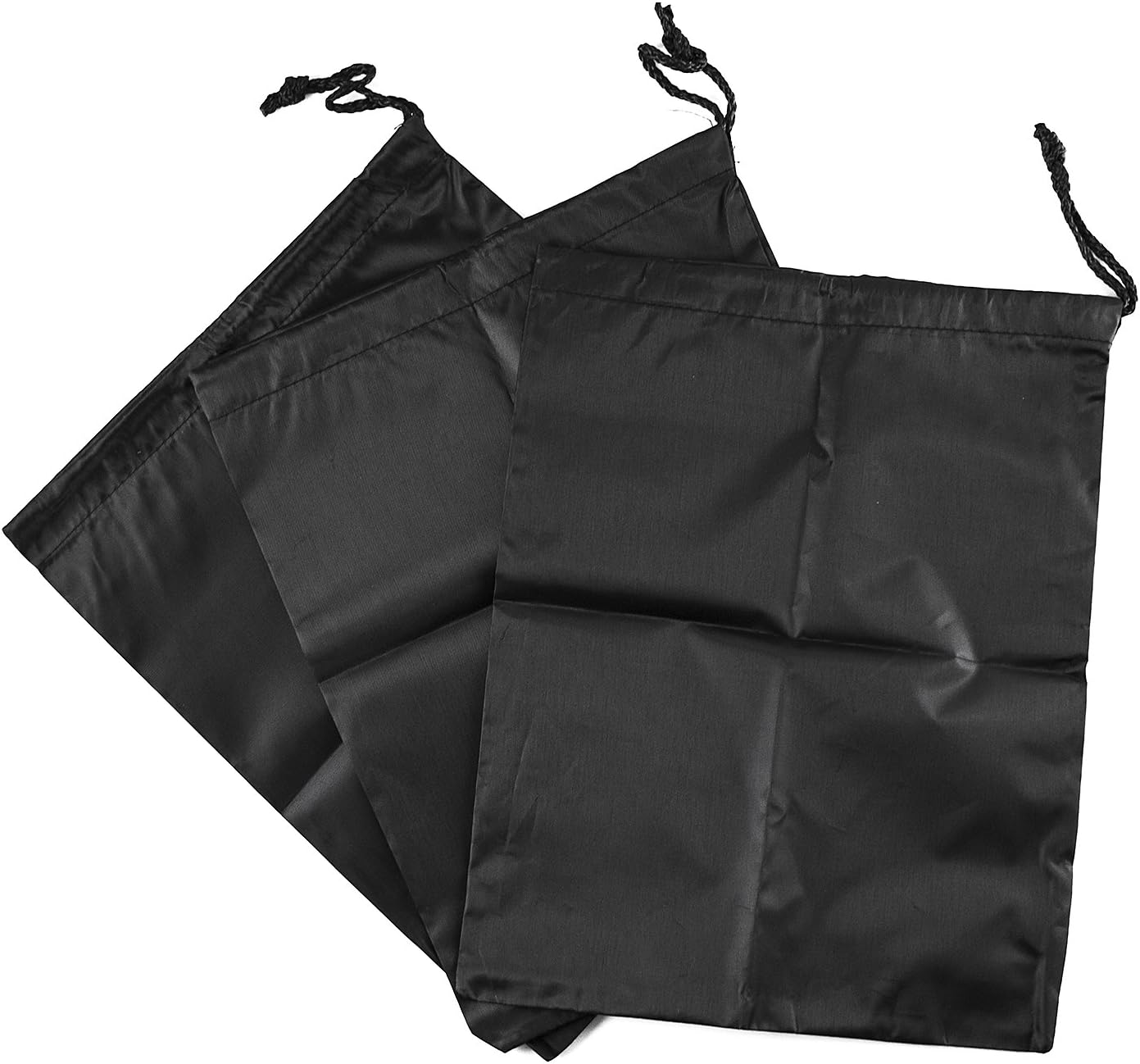 Waterproof Nylon Dust-Proof Travel Bags with Drawstring Closure for Shoes Footwear Protection, Space Saving, Closet Home Organization Gift 15" x 12" (3 Pack): Home & Kitchen
