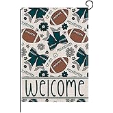 Football Welcome Garden Flags 12x18 Inch Vertical Double Sided, Sports Game Day Sign Seasonal Yard Outside Decor for Philadelphia