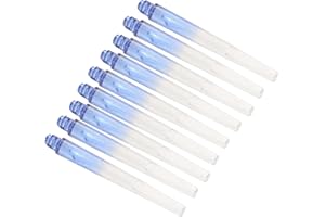 PATIKIL 45mm Dart Shafts, Medium 2BA Thread Nylon Dart Stems Dart Accessories for Steel Tip - 9 Pack (White, Blue)