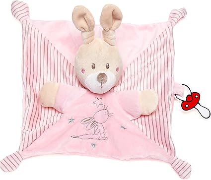 Doudou lapin rose plat Clearance