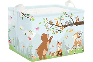 HUUMONSS Forest Animals Tree Baby Laundry Hamper Collapsible Clothes Kids Storage Basket Large Boys Girls Gift Toy Box Bin for Nursery Room, Hedgehog, 36L