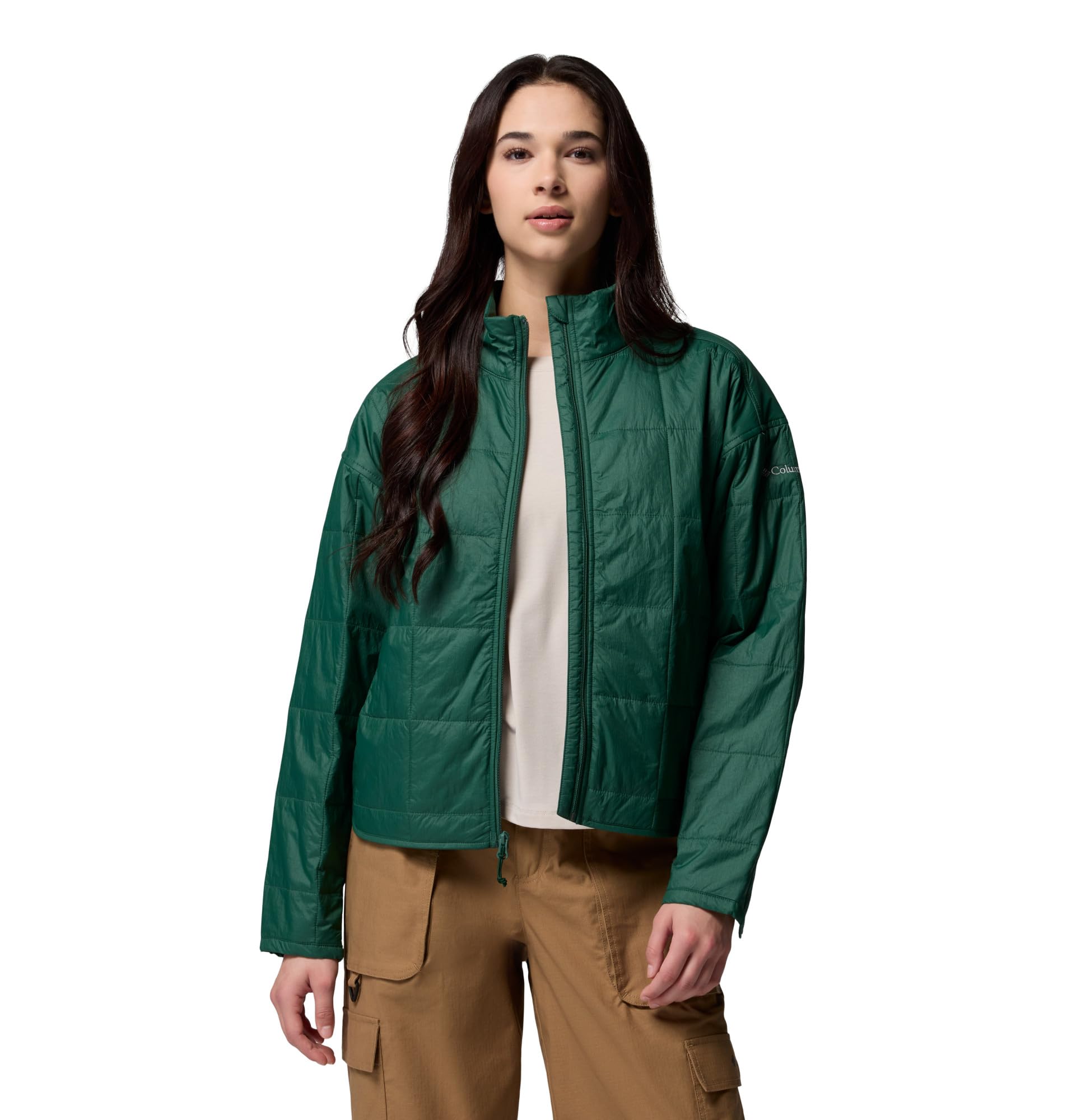 Columbia Womens Sienna Hill Quilted Jacket, Rain Forest, XX-Large