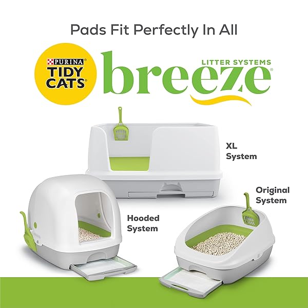 PURINA TIDY CATS CAT LITTER BREEZE PADS REFILL PACK MULTI CAT LITTER PADS – 8 CT. BAG