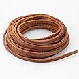 LolliBeads Heavy Duty Strong 4 mm Genuine Leather Cord Braiding String for Jewelry Making Craft DIY Assorted Color Light Brown 5 Meters (5+ Yards)