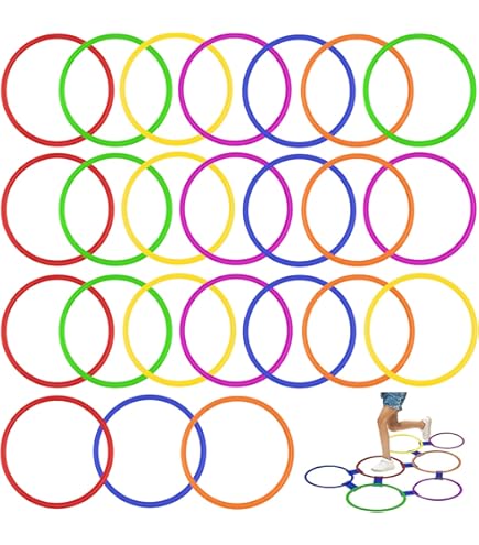 6-Piece Hex Agility Ring Set - Speed Training Equipment With Carry Bag