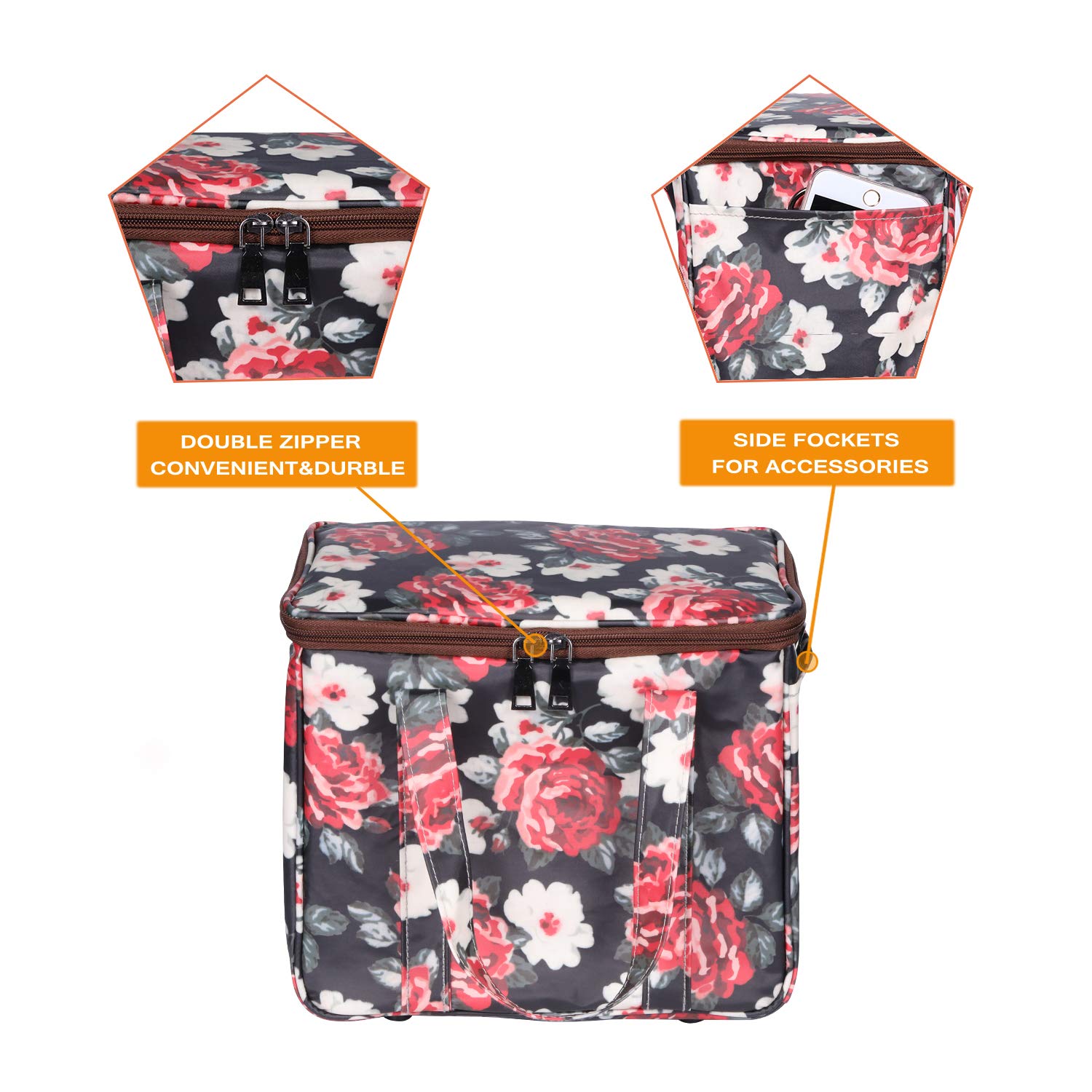Lunch Bags for Women,Kwartz Insulated Lunch Box Large Capacity Cooler Tote Bag Thermal Leak Proof Liner Lunch Organizer for Women Picnic Hiking Beach Working