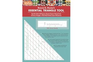 fast2cut Bonnie K. Hunter's Essential Triangle Tool: Quickly Make Half-Square, Quarter-Square, Flying Geese & Bonus Triangles - Plus Mark Perfect Seam Allowances - FREE Bonus Buddy Ruler