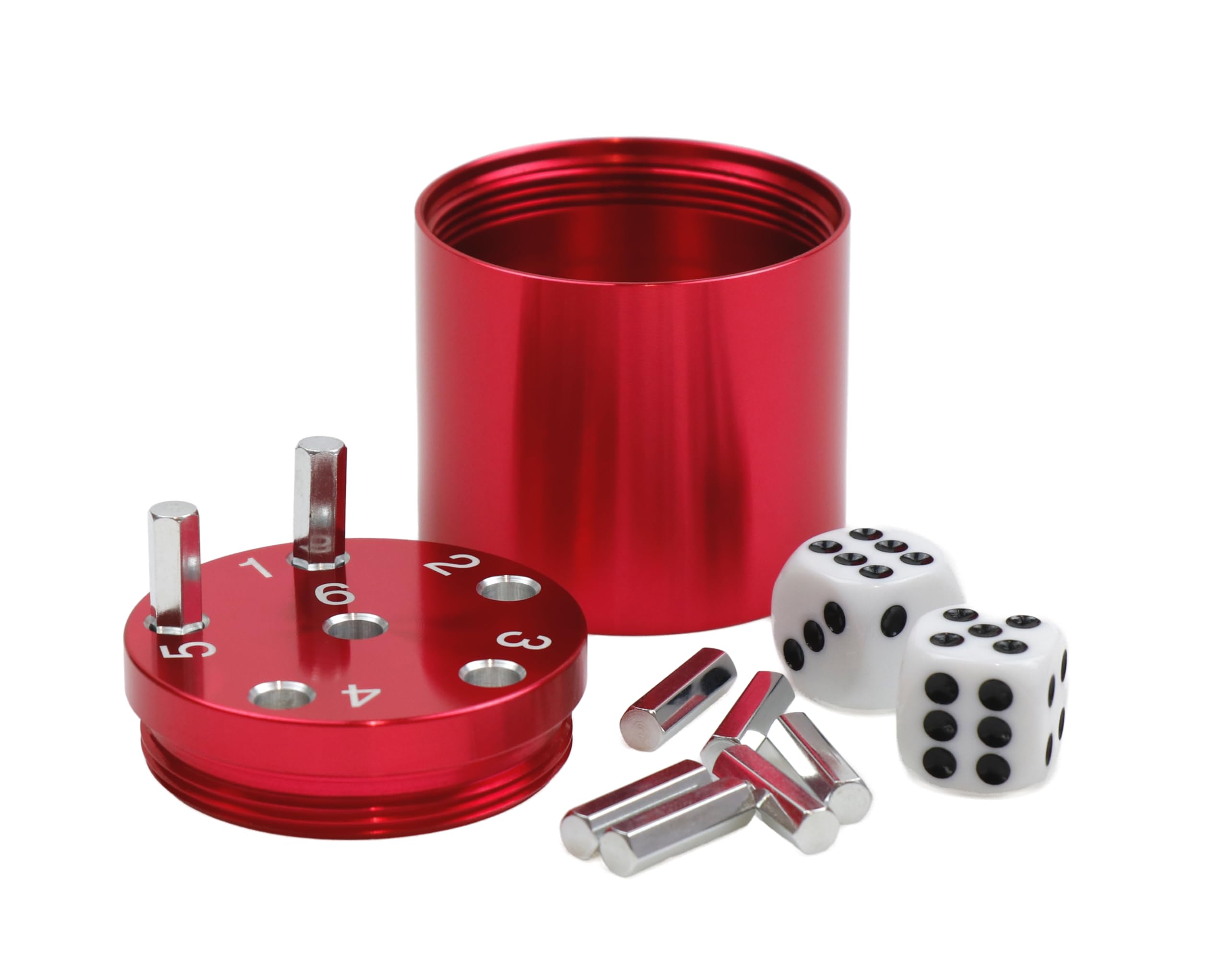 BestSaller 3004 'SUPER SIX' Aluminum, 36 game sticks & 2 dice, red (1 piece)