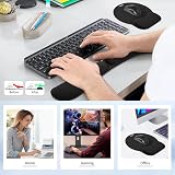 ZIBLY Keyboard Wrist Rest and Mouse Pad Combo Black Memory Foam Ergonomic view 7
