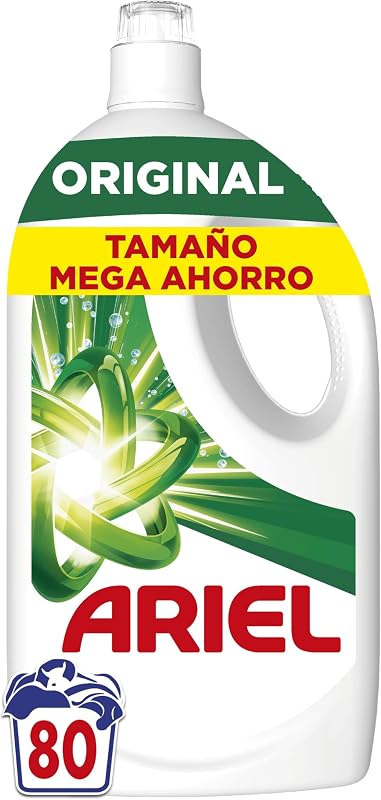 Detergente Lavadora Liquido 80 Lavados, Original, Jabon Limpieza Mejorada en Ciclos Mas Frios con la Exclusiva Tecnologia de limpieza en Frio