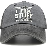 I Fix Stuff Hat for Men Mechanic Baseball Cap, Fathers Day Birthday Gifts for Dad from Daughter Son Wife