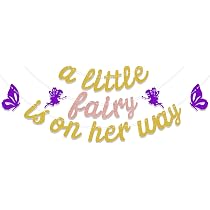 Amazon.com: A Little Fairy Is On Her Way Banner,Fairy Baby Shower ...