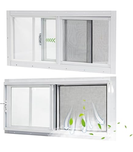 35x34in Horizontal Sliding Window Dark Gray Frame 89x86cm for