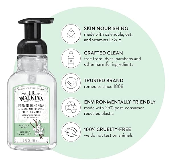 HAND SOAP, FOAMING, 9 FL OZ, VANILLA MINT VANILLA MINT