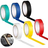 Konohan 6 Rolls Drum Stick Tape 0.4 Inches Wide, 16.4 Yards Long,Multicolor | PVC and Silicone, Drumstick Wrap Drumstick Tape Anti Slip, for Drumming Accessories