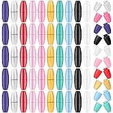 100 Sets Breakaway Clasps for Necklaces Safety Plastic Bead Connectors for Jewelry Making (Multicolor)
