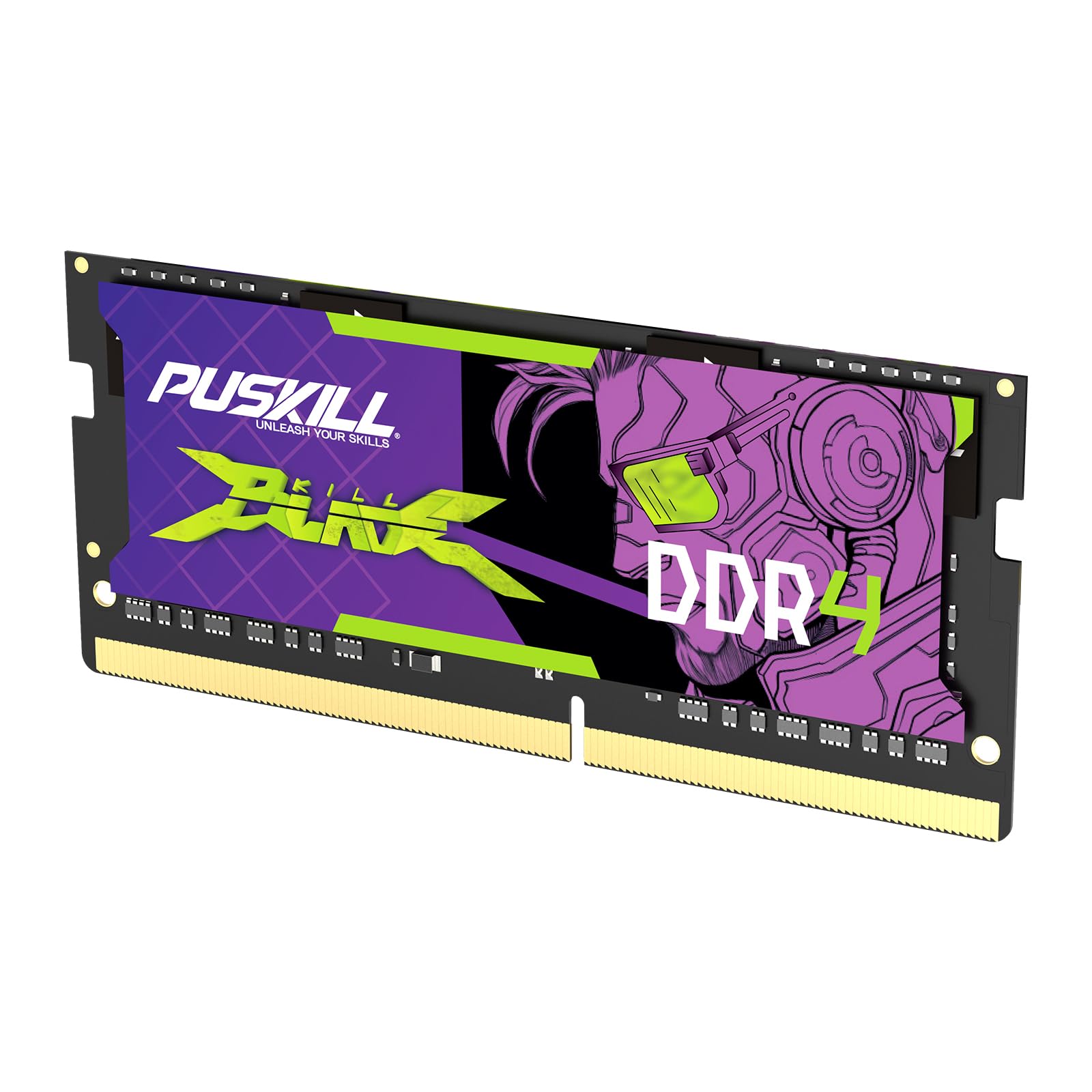 Photo 1 of PUSKILL DDR4 Laptop RAM 16GB 3200MHz (PC4-25600) 260-Pin SODIMM CL22 1.2V - Single Module, Plug and Play Memory Upgrade for Laptops, Compatible with Intel & AMD