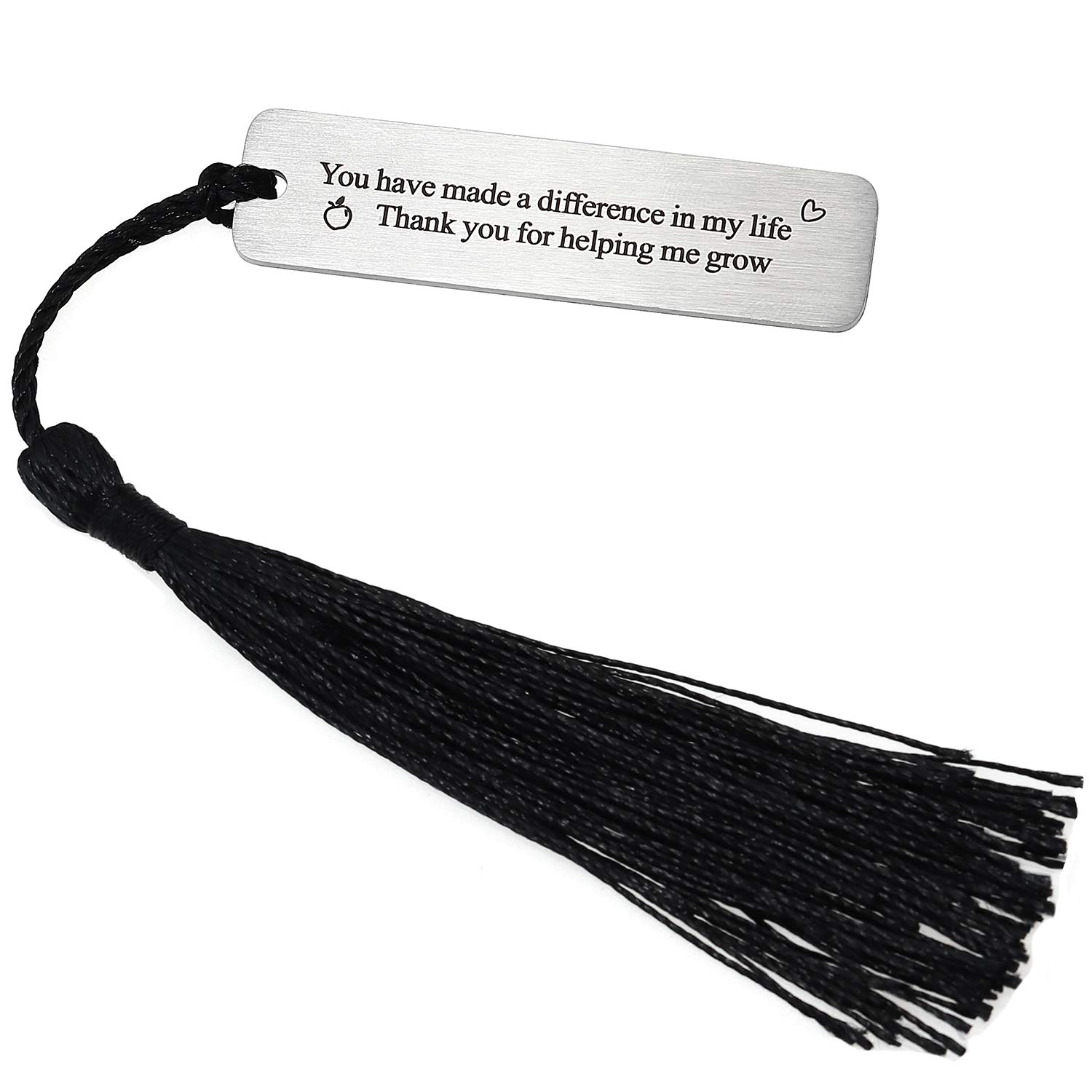 Gleamart Teacher's Day Inspirational Engraving Bookmark Book Holder with Tassel Stationery Gift for Men Women 01