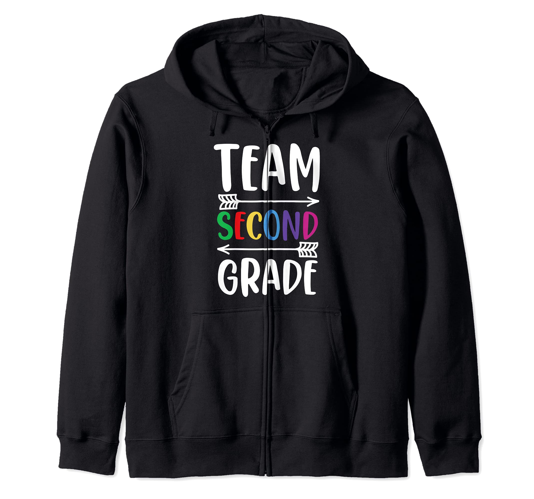 Team Second Grade Teacher Student Last Day Of School Cute Zip Hoodie