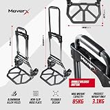 moverX Folding Hand Truck Aluminium 80kg Heavy Duty Telescopic Handle view 2