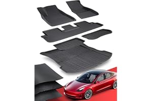 TAPTES 6 PCS for Tesla Model 3 Floor Mats 2023 2022 2021, Full Set Premium Floor Lines for Model 3 All Weather Cargo Liners Front Rear Trunk Mat,Custom Fit for Model 3 Interior Accessories 2021-2023