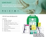 Lewis-Plast Premium First Aid Kit Box 20 Person with Carry Handle & Wall Mount view 3