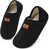 Scurtain Men Women Slippers House Slipper Socks Unisex Adults House Shoes Velvet Lining Lightweight Indoor Slippers Travel Slippers Non-Slip Sole Warm Slippers