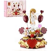 FUNWHOLE Cupid's Gift Box Lighting Building Bricks Set - Great Mother's Day Love Decoration Minifigure for Romantic Collectio