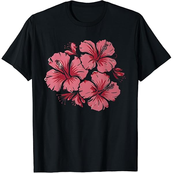 Amazon.com: Pink Hibiscus Tropical Floral Hawaiian Flower Graphic