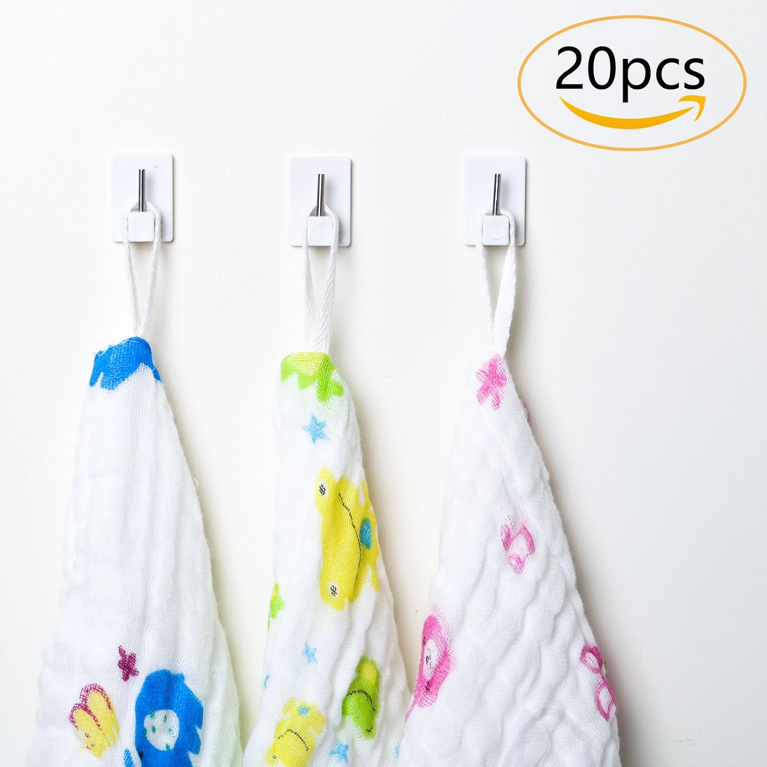 2 8 X 1 9 X 1 1 Cm Lihao Self Adhesive Hooks Hangers Set Of 20