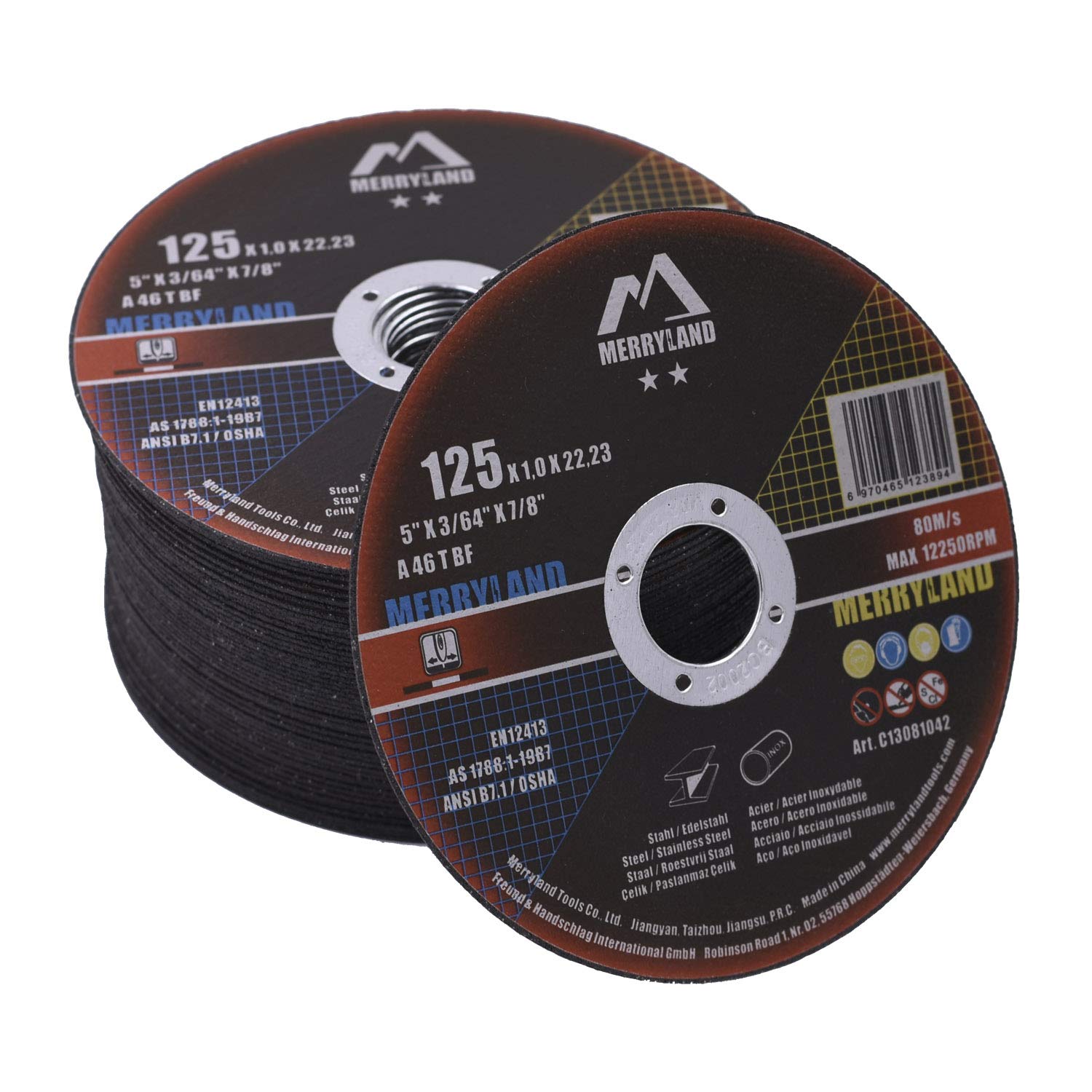 Merryland Cutting Disc 125 Metal for Angle Grinder 125 X 1.0 X 22.23 mm Cutting Wheel 50 Pieces - Image 5