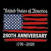 America 250th Anniversary Decal The Independence of USA Sticker 1776-2026 American Flag Decal, United States Patriotic Vinyl Bumper Sticker for Water Bottle Tumbler Helmet Car Windows (M-40x40cm)