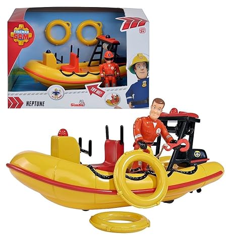 Feuerwehrmann Sam - Boot Rettungsboot Neptun mit Sound & Sam