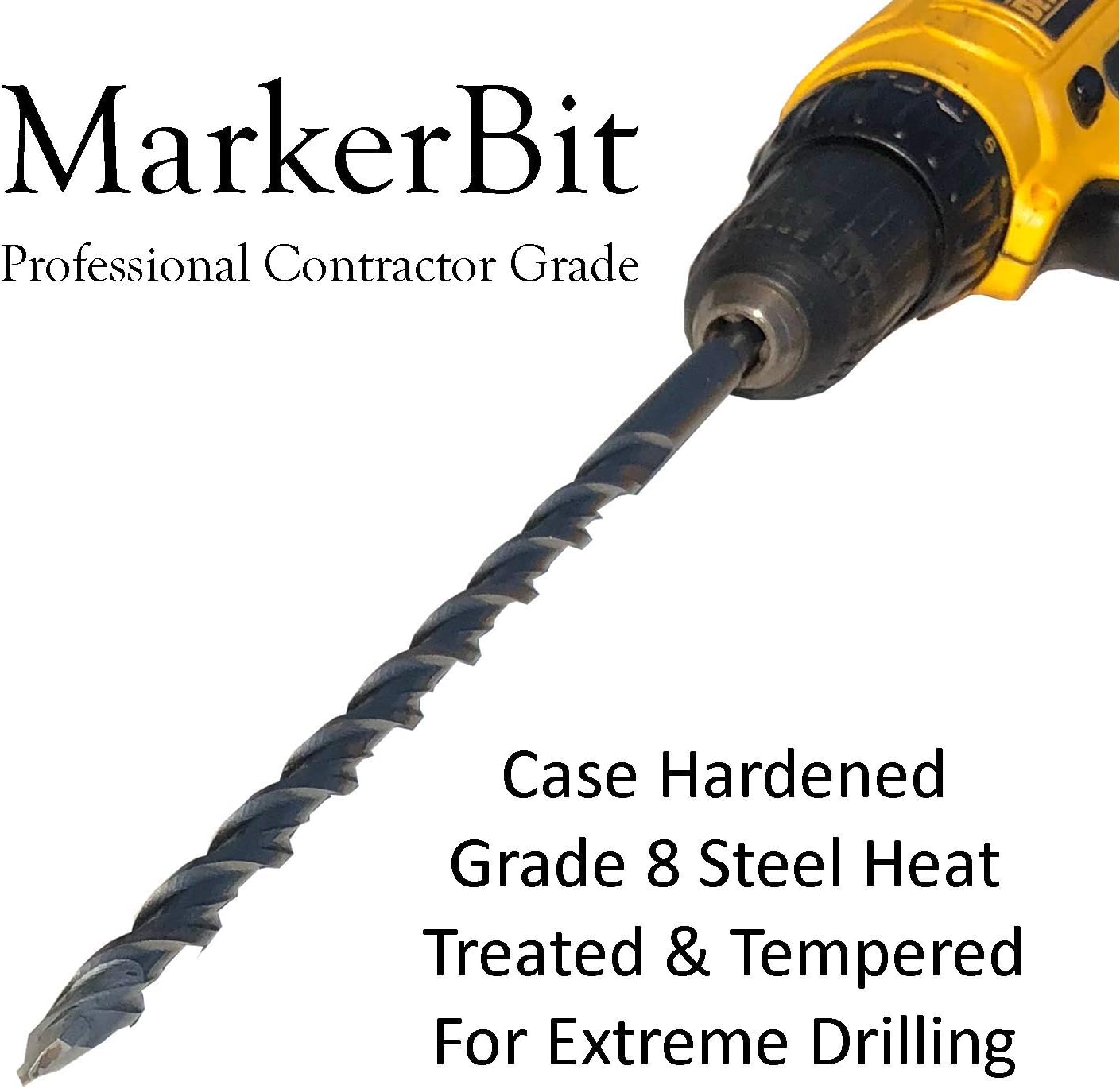 Keyfit Tools 12" Stainless Steel Contractor Grade MarkerBit Driveway Marker Installation Drill Bit Easily Drill in Driveway Markers Stakes reflectors Snow plow Markers ~Frozen Ground & Ice No Problem : Garden & Outdoor
